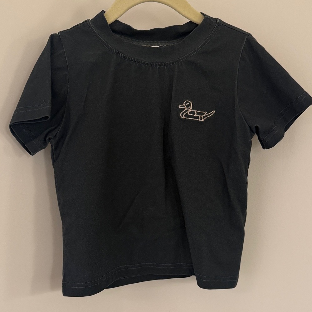 Kids T-Shirt and Shorts with Duck Embroidery